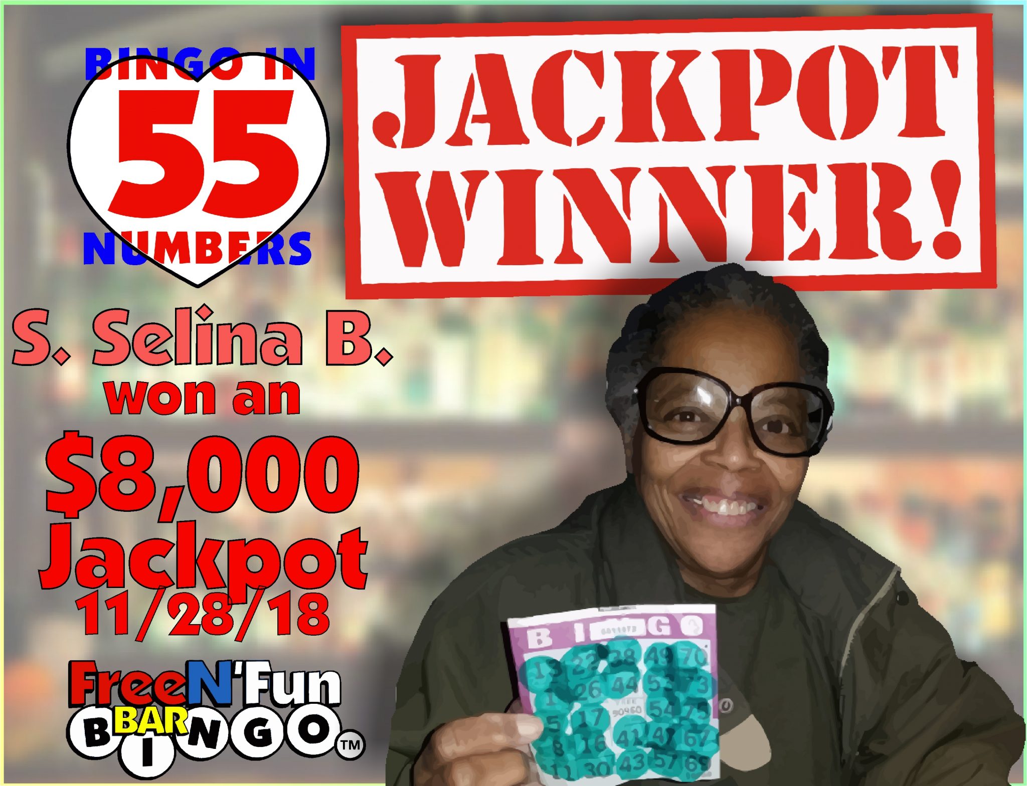 Jackpot Winner 2018 S. Selina Brown